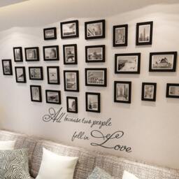 Because Two People Fell in Love - Vinyl Wall Quotes Verse Picture Frame Set Decor Nursery Decal 006 - thumbnail 1