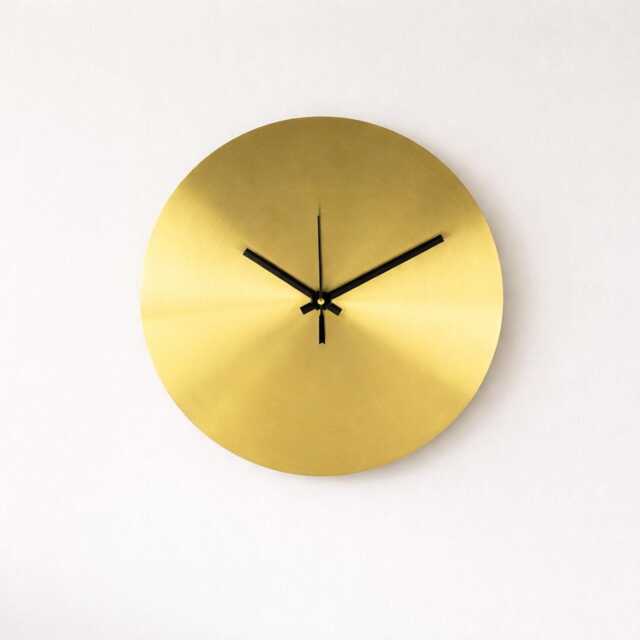 Minimalist Gold Wall Clock, Modern Brass Silent Luxury Round Metal Contemporary Home Decor, Living Room Office Clock - image 1