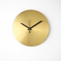 Minimalist Gold Wall Clock, Modern Brass Silent Luxury Round Metal Contemporary Home Decor, Living Room Office Clock - thumbnail 4
