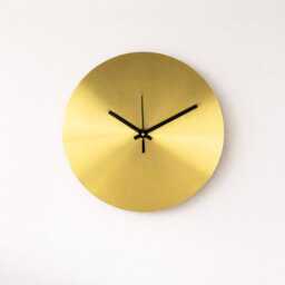 Minimalist Gold Wall Clock, Modern Brass Silent Luxury Round Metal Contemporary Home Decor, Living Room Office Clock - thumbnail 1