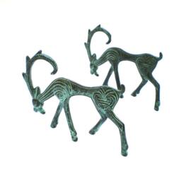 Greek Bronze Decorative Geometric Ibex, Art, Museum Reproduction , Christmas Gift Decoration Decor - thumbnail 3