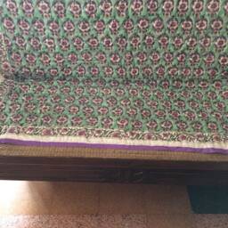 Handmade Queen Cotton Quilt Indian Block Print Reversible Blanket - thumbnail 4