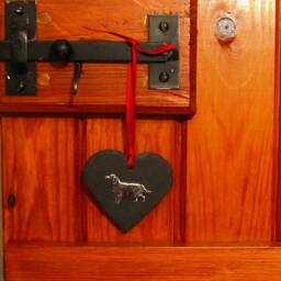 Irish Setter Natural Slate Heart Hanging Ornament - Christmas Decoration Gift Dog - thumbnail 4