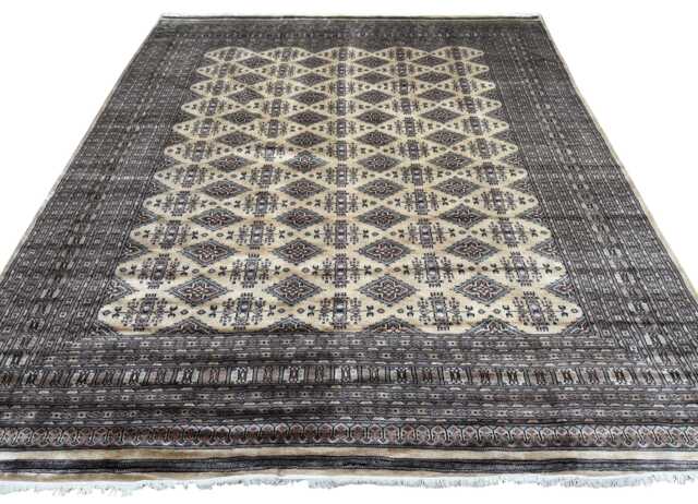 9x12 Beige Color Bokhara Rug - 2.75x3.65 Bedroom Luxury Area Turkish Fine Quality Afghan - image 1