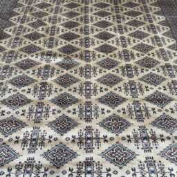 9x12 Beige Color Bokhara Rug - 2.75x3.65 Bedroom Luxury Area Turkish Fine Quality Afghan - thumbnail 3