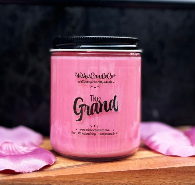 The Grand 8Oz Candle With Free Pin Inside - Florida Lobby Scent Resort Vacation Floridian Clean Natural Soy Wax Wishes - image 1