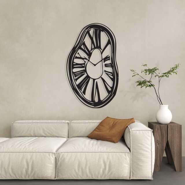 Melted Clock Wall Art, Salvador Dali Inspired Metal Sculpture, Housewarming Gift - image 1