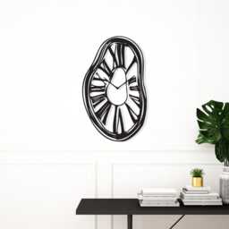 Melted Clock Wall Art, Salvador Dali Inspired Metal Sculpture, Housewarming Gift - thumbnail 2