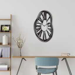 Melted Clock Wall Art, Salvador Dali Inspired Metal Sculpture, Housewarming Gift - thumbnail 4