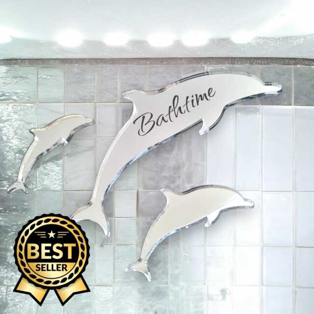 Custom Dolphin Acrylic Mirror Engraved, Child Safe, Handmade - image 1