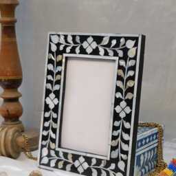 Handcrafted Mother Of Pearl Inlay Photo Frame - 8x10 - thumbnail 2