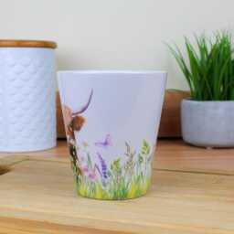Highland Cow & Calf Ceramic Plant Pot - Countryside Farmhouse Decor Gifts Indoor Gardening Small Flower - thumbnail 4