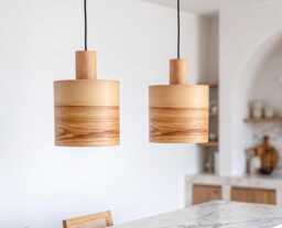 Olive Wood Kitchen Island Light, Modern Ceiling Light For Decor, Decor Hanging Lamp - thumbnail 1