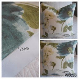 Floral. 3 Patterns.18x18 Spring Pink.raspberry.yellow.peach.greys.golds.green.blues.turquoise.white.cream.browns.muted Floral.ikatbold Muted - thumbnail 2