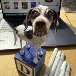 Customize Your Dog Clay Folk Art Sculpture - thumbnail 4