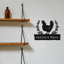 Personalised Chicken Coop Sign, Custom Metal Farm House Decor, Wall Art, Hen Sign Family Name, Barn Decor - thumbnail 2