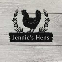 Personalised Chicken Coop Sign, Custom Metal Farm House Decor, Wall Art, Hen Sign Family Name, Barn Decor - thumbnail 3