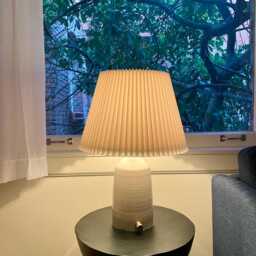 Dimmable Tall Handmade Ceramic Table Lamp - thumbnail 2