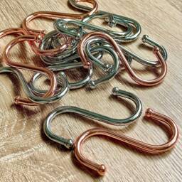 S Shaped Hook. Silver Or Copper Colour - thumbnail 1