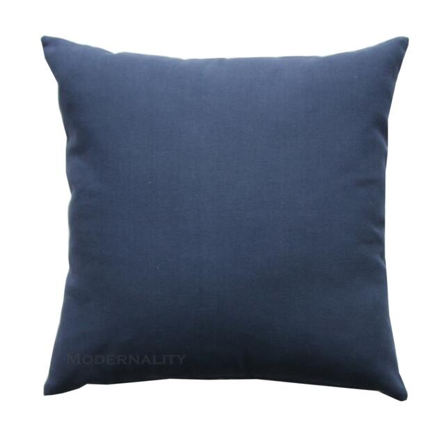 Accent Pillows, Navy Blue Solid Pillow Cover, All Sizes, Zippered Pillow, Cushion Toss Sofa Plain Throw Pillows - image 1