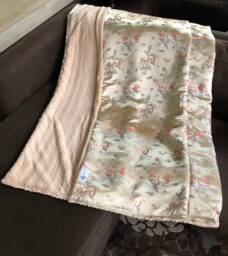 "Golden Champagne Dragon Brocade Throw Blanket, ""Golden Boy" - thumbnail 1