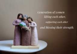 Three Generations Women Needle Felted Figures - Mother Daughter Grandmother Trio Mini Statue Gift