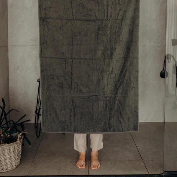 Gray Bath Towel, Eco Friendly Spa Towel, Oversized Hotel Plush Bathroom Fathers Day Gift For Dad - image 1