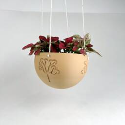 Hanging Planter Indoor, 3D Printed Planter, Wall Joshua Tree, Desert Decor, Pot For Plants, Can Include Drainage - thumbnail 3