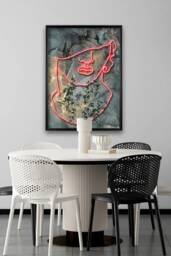 Michelangelo's David in Neon A Contemporary Artwork For Modern Homes - Vibrant & Unique Wall Decor L Neon Art Wall Decor Paintings - thumbnail 2