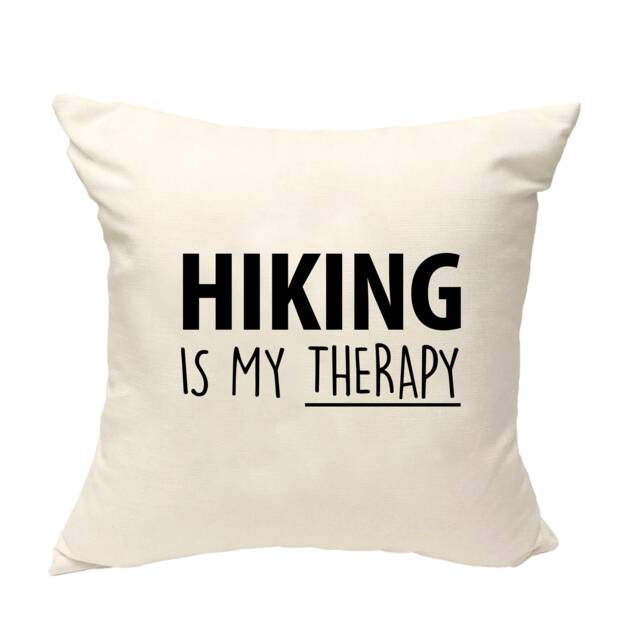 Hiker Gift Cushion Cover, Hiking Is My Therapy Pillow Cover - 1719 - image 1