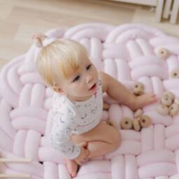 Baby Play Mat Floor Knot Cushion Nursery Floor Rug Montessori Furniture Activity Round - thumbnail 2