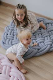 Baby Play Mat Floor Knot Cushion Nursery Floor Rug Montessori Furniture Activity Round