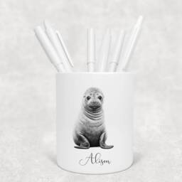 Personalised Pencil Drawing Sketched Seal Pot, Ideal Gift, Birthday - thumbnail 3