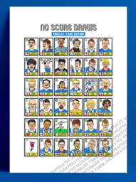 stockport County - No Score Draws Edgeley Park Edition A3 Print Of 36 Hand-Drawn Panini-style Doodles Scfc Icons Wonky Football Art - thumbnail 1