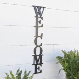 Vertical Wooden Welcome Sign Rustic Home Decor - Door Hanger - thumbnail 3