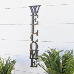 Vertical Wooden Welcome Sign Rustic Home Decor - Door Hanger - thumbnail 2