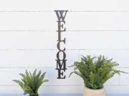 Vertical Wooden Welcome Sign Rustic Home Decor - Door Hanger - thumbnail 1