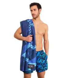 Kiniki Blue Lagoon Microfibre Beach Towel