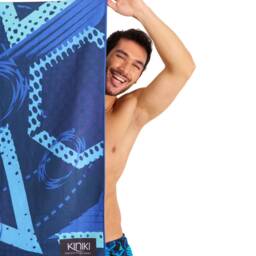 Kiniki Blue Lagoon Microfibre Beach Towel - thumbnail 2