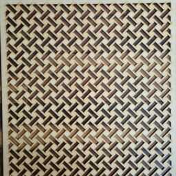 Herringbone Saw Laser-Cut Panel Modern Wall Art, Radiator Screen - 2Ft X 4Ft - thumbnail 3