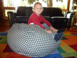 Cross Bones Bean Bag Chair Cover, Black & White, Red Crossbones, Pirates, Etsy Kids, Gifts Under 75