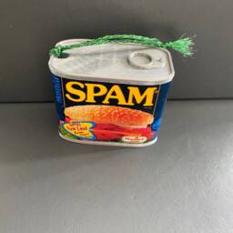 Spam Tin Christmas Tree Decoration Retro - thumbnail 3