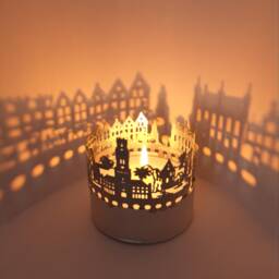 Bruges Skyline Shadow Play Lantern Candle Attachment For Mesmerizing Room Decor - Perfect Souvenir