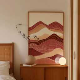 Abstract Desert Landscape Poster, Terracotta Canyon Wall Art Print - thumbnail 2