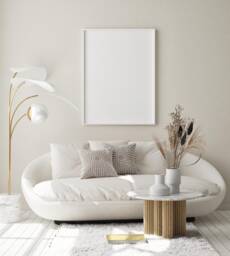 A4 A5 White Photo Frame Thin Picture Frames Poster Handmade Wall Art Hanging - Portrait & Landscape Made in UK Free Delivery - thumbnail 1