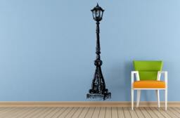 City Town Street Park Lamp Post Old Antique Vintage Window Or Wall Car Vinyl Peal & Stick Removable Sticker Decal L1467 - thumbnail 1