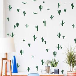 Cactus Wall Decal Set Desert Scene Kids Room Decor - thumbnail 2