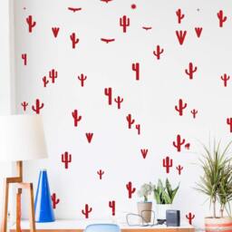 Cactus Wall Decal Set Desert Scene Kids Room Decor - thumbnail 3