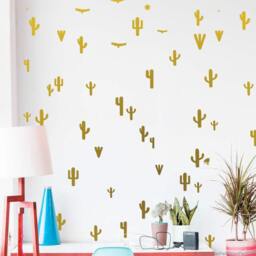 Cactus Wall Decal Set Desert Scene Kids Room Decor - thumbnail 1