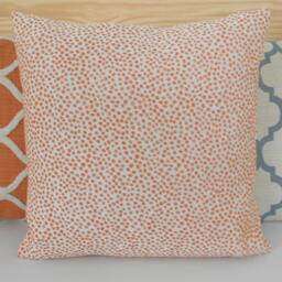 Orange Coral Confetti Polka Dot Decorative Throw Pillow Cover, Double Sided, Cover Only - thumbnail 3